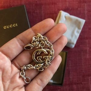 Gucci Charm Link 925 Silver Bracelet